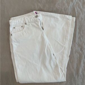 Edikted white low rise jeans